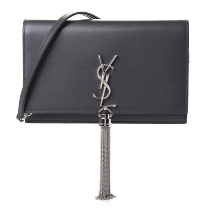Saint Laurent Smooth Calfskin Classic Monogram Kate Tassel Chain Wallet Asphalt 1 of 4