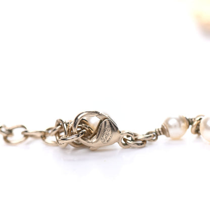 Chanel Pearl Crystal Camellia Express Multistrand Necklace Gold 11 of 12