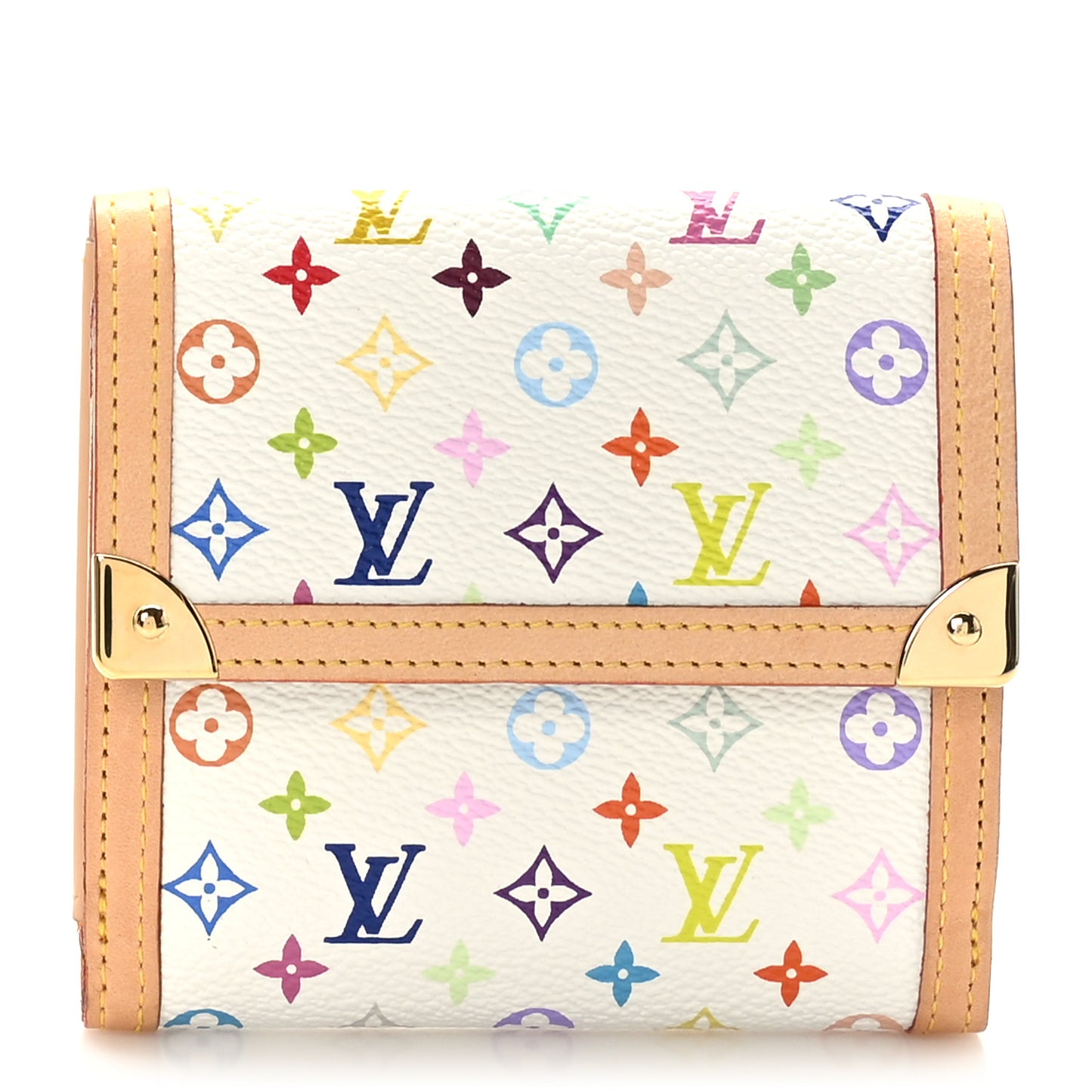 Monogram Multicolor Porte-Monnaie Billets Wallet White