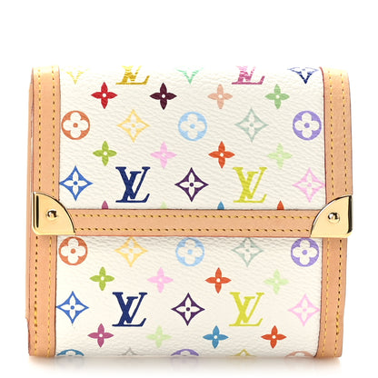 Louis Vuitton Monogram Multicolor Porte-Monnaie Billets Wallet White 1 of 7