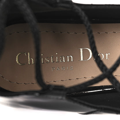 Christian Dior Patent Diorarty 30mm Lace Up Boots 39 Black 8 of 8