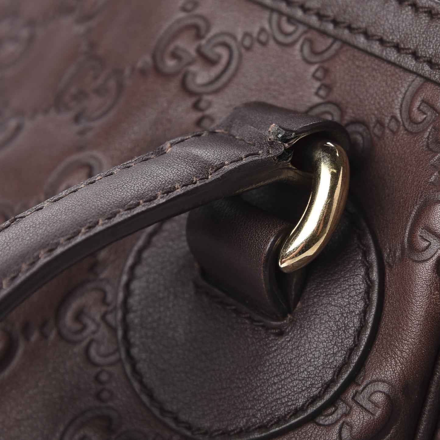 Guccissima Full Moon Tote Brown