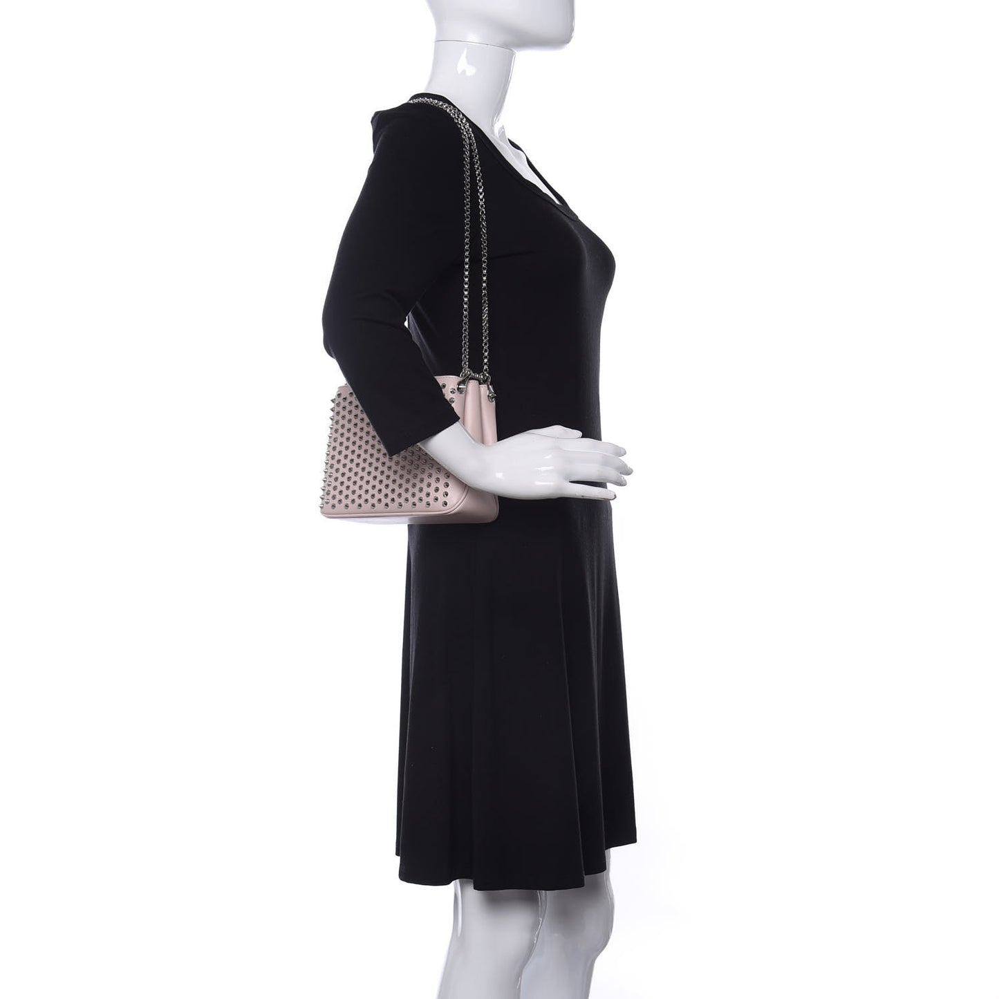 Calfskin Spiked Tribouli Crossbody Ballerina