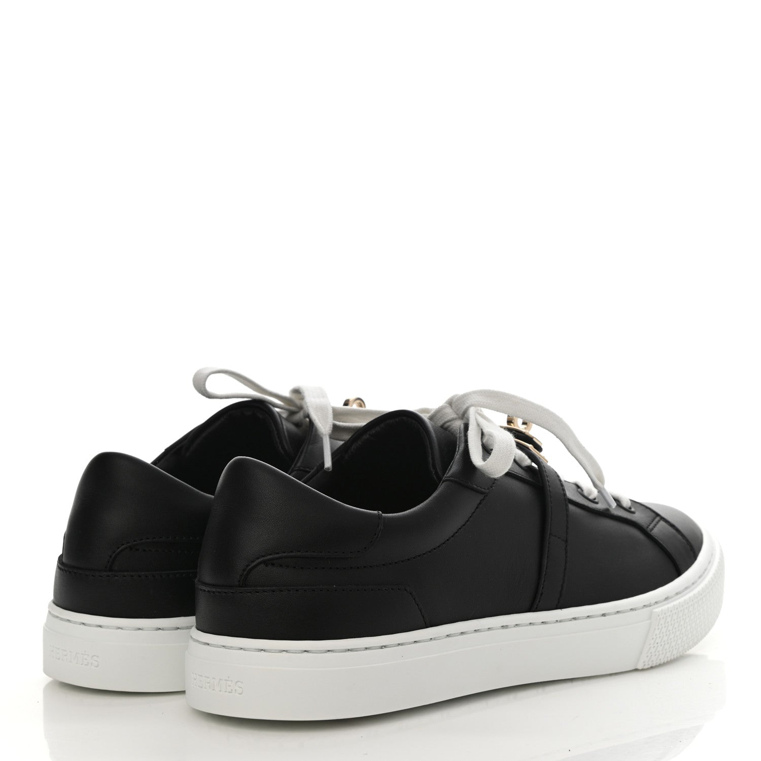Hermes Calfskin Day Sneakers 38.5 Black 4 of 10