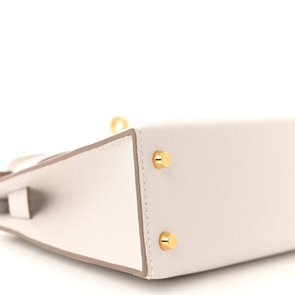 Hermes Epsom Mini Kelly Sellier 20 Gris Pale 9 of 11