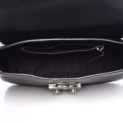 Prada Saffiano Lux Small Shoulder Bag Black 5 of 11