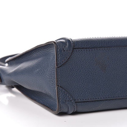 Celine Drummed Calfskin Nano Luggage Orage 7 of 10