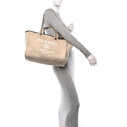 Chanel Mixed Fibers Medium Deauville Tote Beige 2 of 14