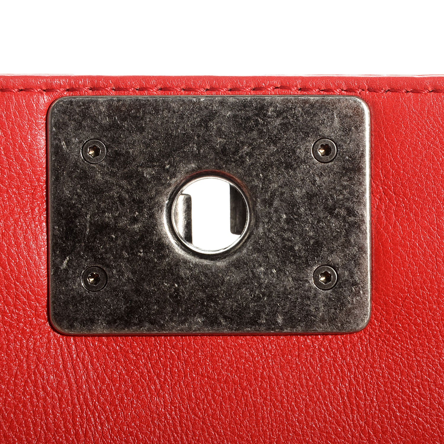 Chanel Calfskin Double Stitch Medium Boy Flap Rouge 9 of 9