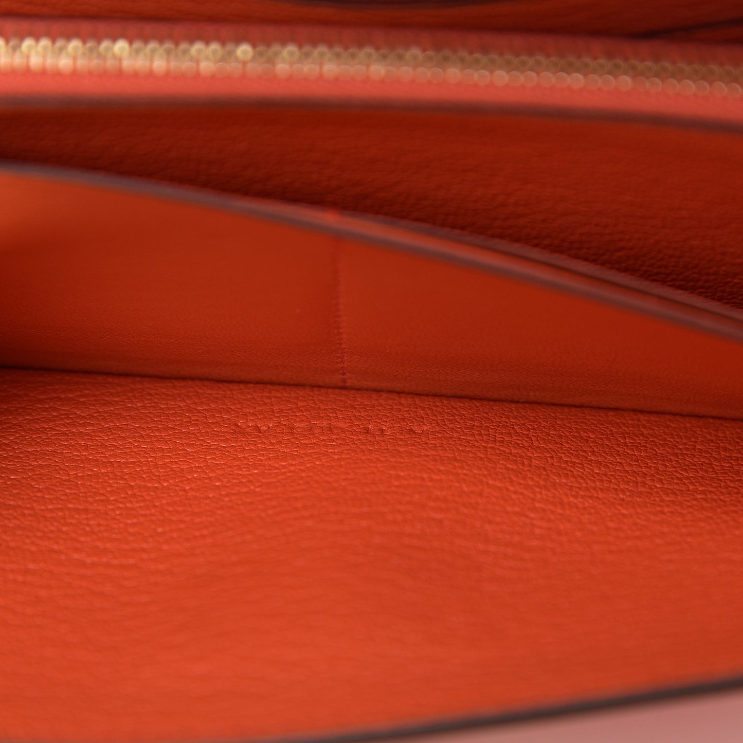 Chevre Mysore Kelly Longue Wallet Orange Poppy