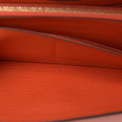 Hermes Chevre Mysore Kelly Longue Wallet Orange Poppy 6 of 6