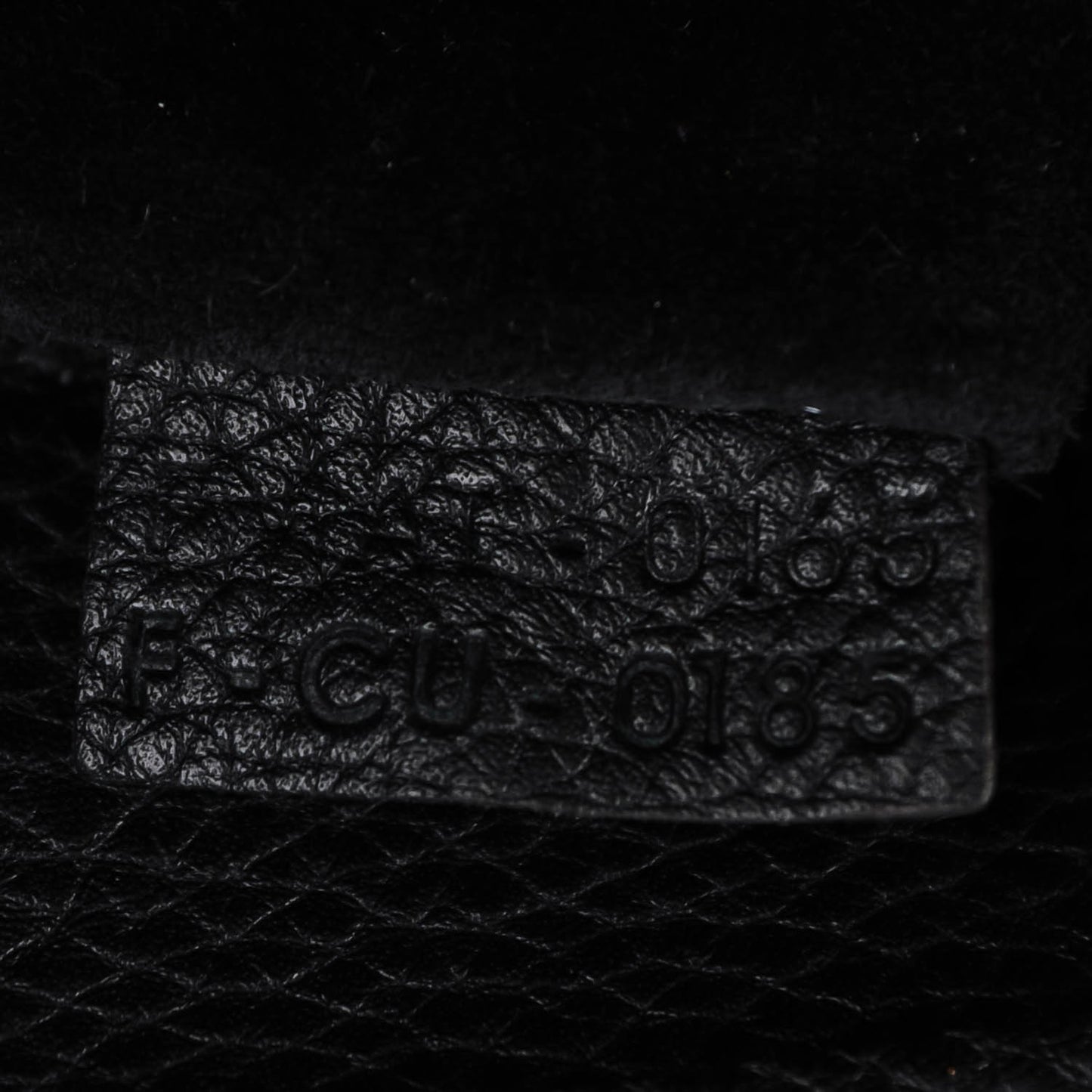 Drummed Calfskin Micro Luggage Black