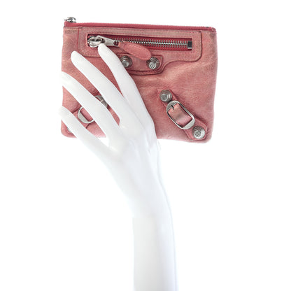 Balenciaga Agneau Giant 12 Silver Hardware M Porte-Monnaie Coin Purse Pivoine 2 of 7
