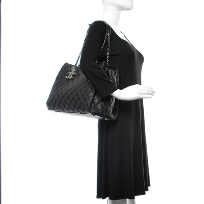 Chanel Calfskin Quilted Large Chic and Soft Shopping Tote Black 2 of 18