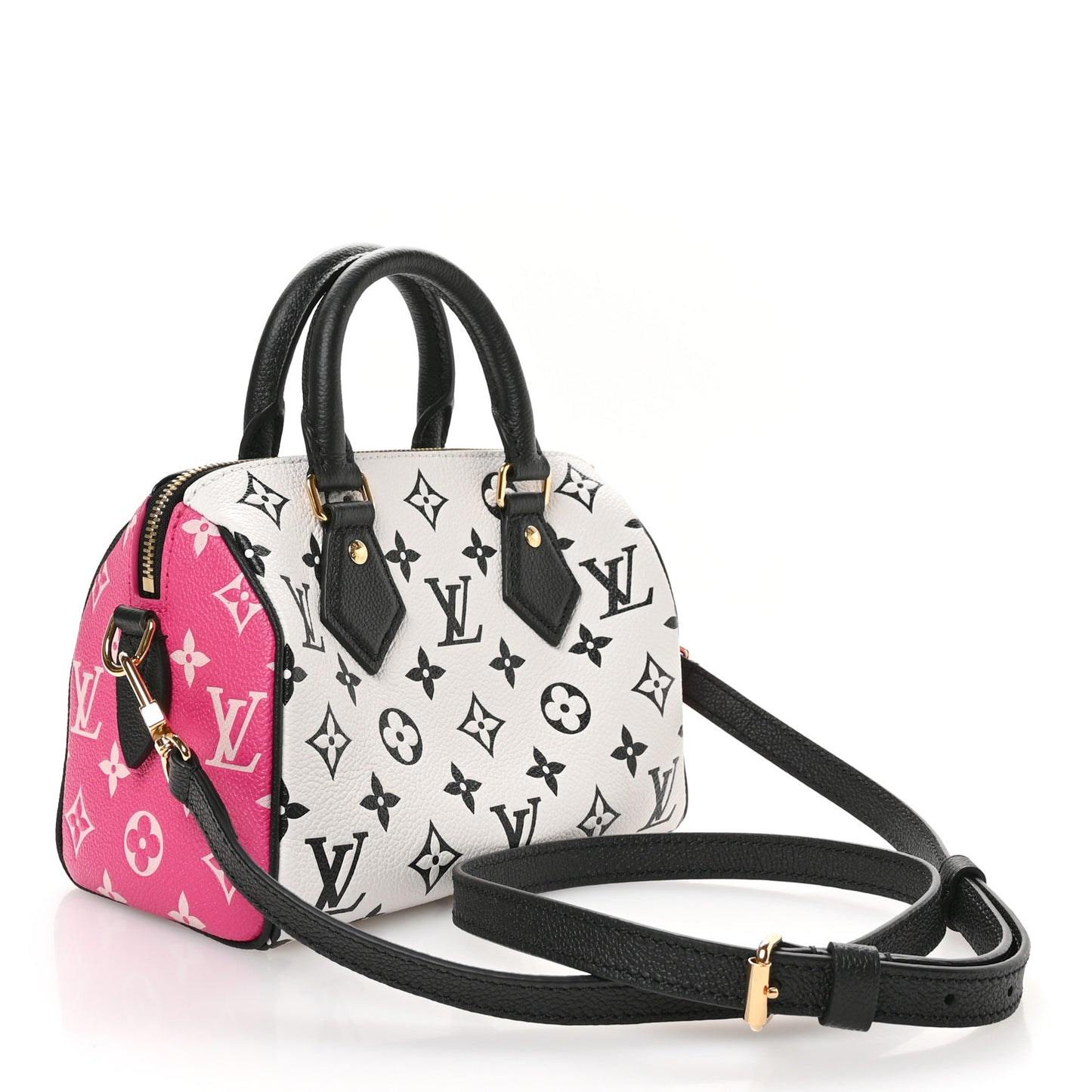 Empreinte Monogram Spring in the City Speedy Bandouliere 20 Black White Pink