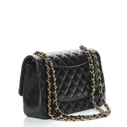 Chanel Lambskin Quilted Jumbo Double Flap Black 3 of 7