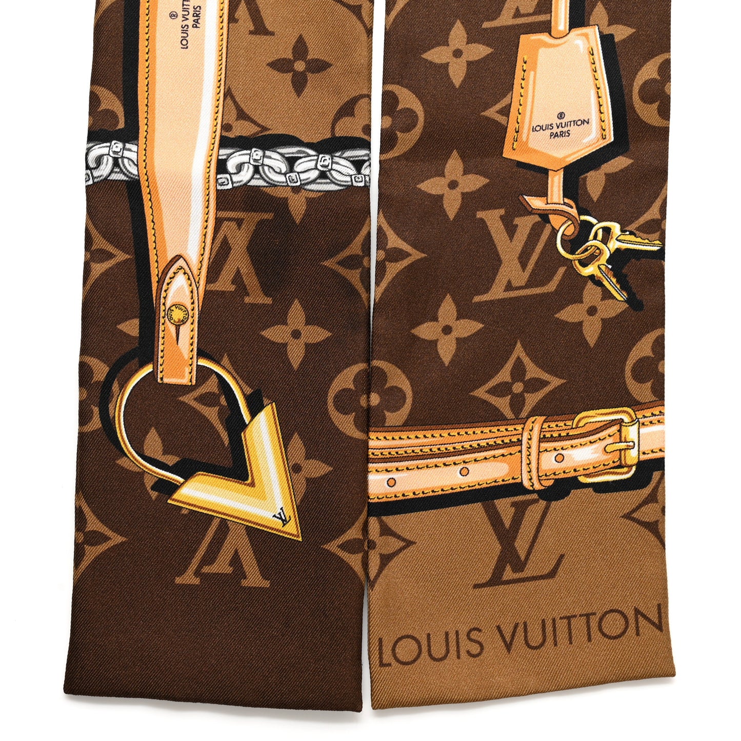 Silk Monogram Confidential Bandeau Brown