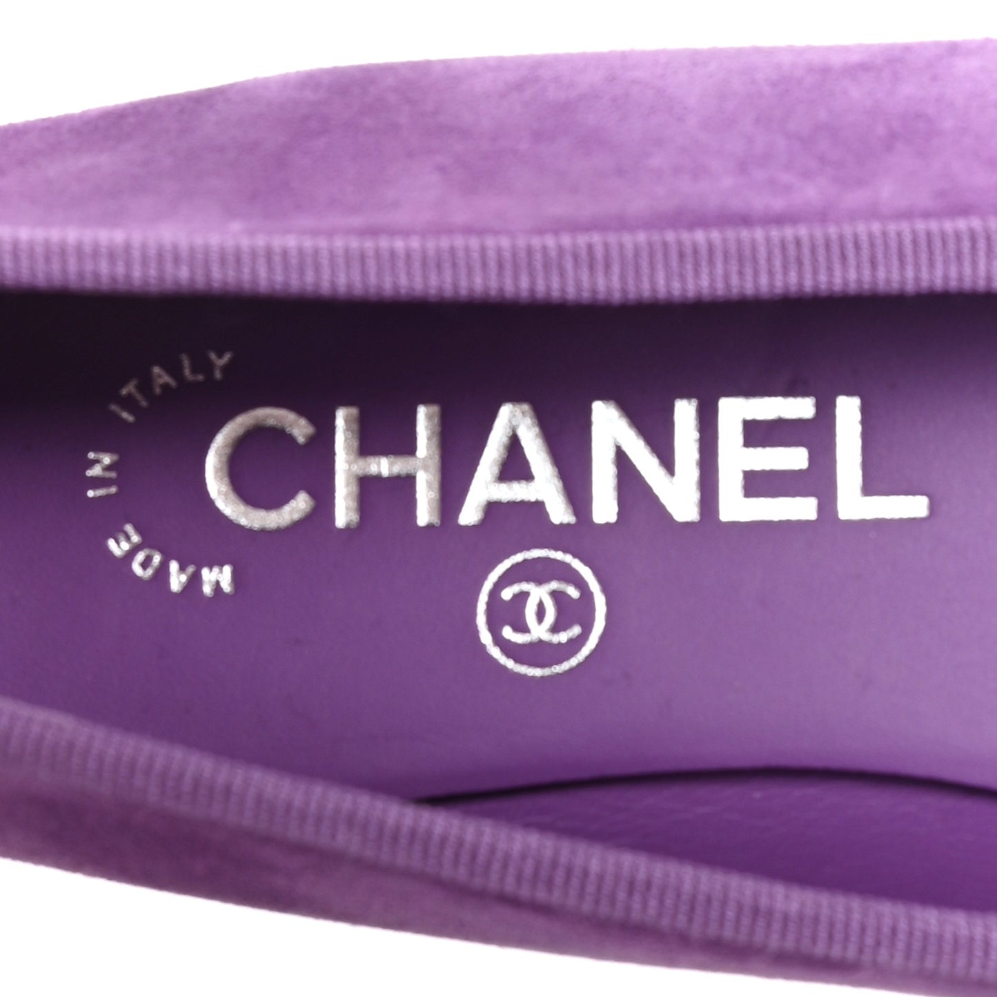 Suede Cap Toe CC Ballerina Flats 36 Purple Dark Purple