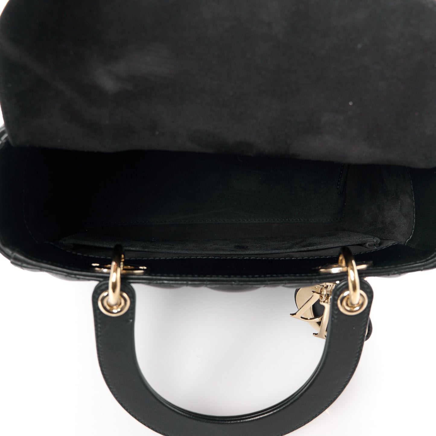 Lambskin Cannage Medium Lady Dior Black