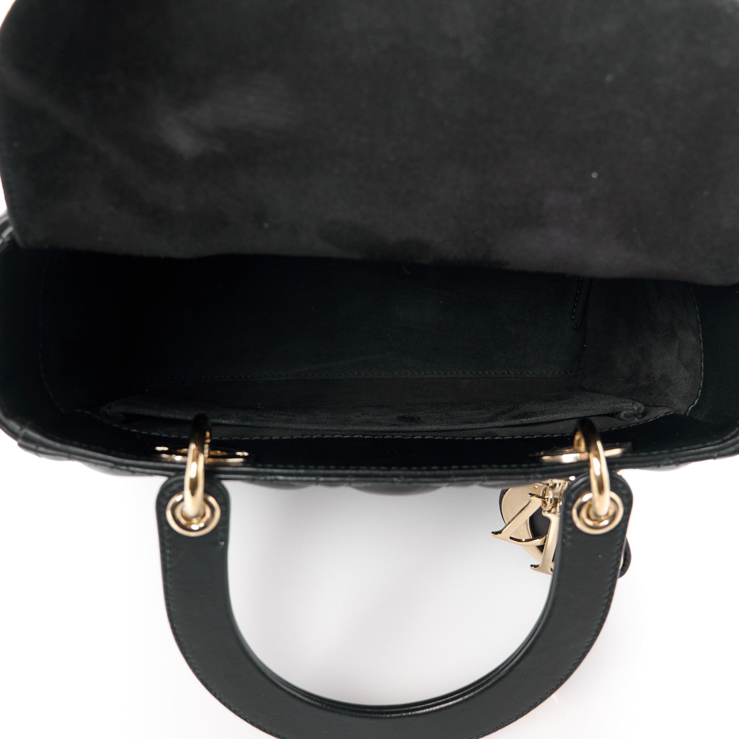 Christian Dior Lambskin Cannage Medium Lady Dior Black 5 of 10