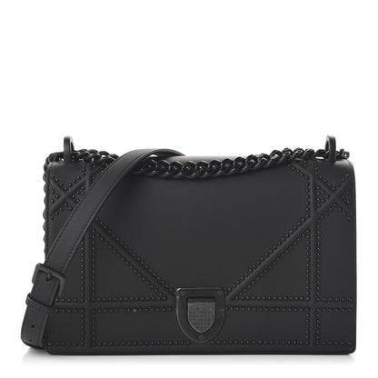 Christian Dior Ultra Matte Calfskin Studded Medium Diorama Flap Bag Black 1 of 10