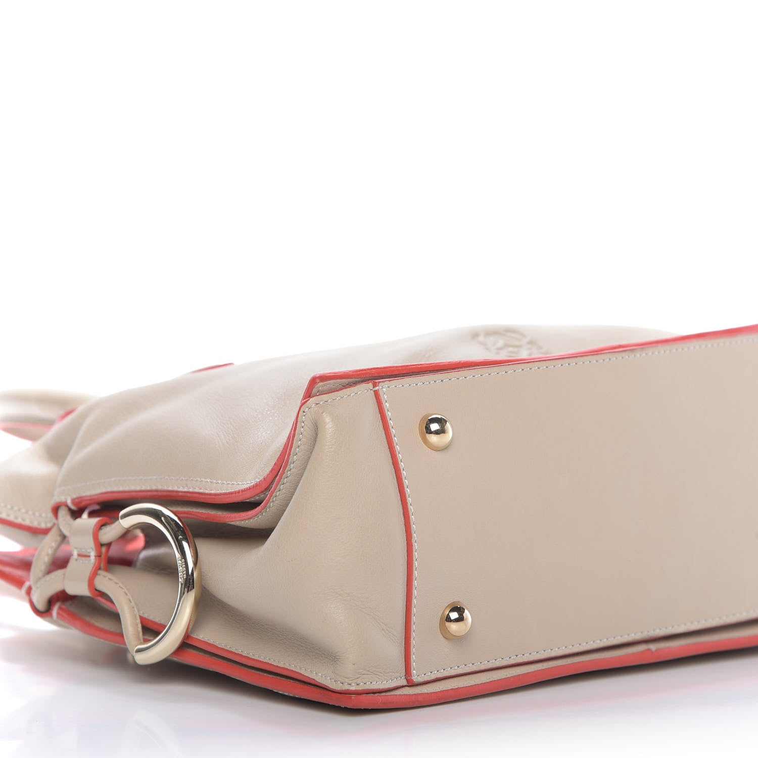 Loewe Calfskin Drawstring Tote Oat Orange 6 of 9