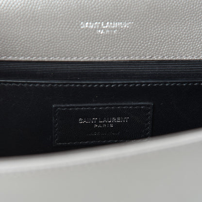 Saint Laurent Grain De Poudre Medium Classic Monogram Kate Satchel Earth Grey 8 of 11