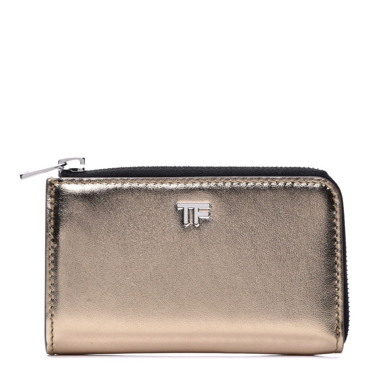 Tom Ford Metallic Sheepskin Key Pouch Gold 1 of 6