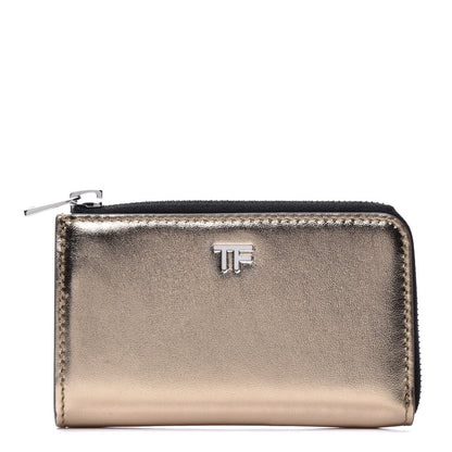 Tom Ford Metallic Sheepskin Key Pouch Gold 1 of 6