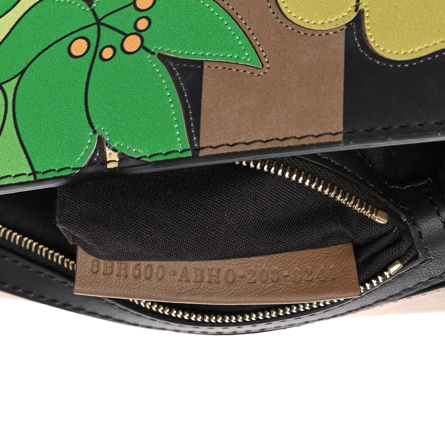 Fendi Nubuck Pequin Floral Print Baguette Tobacco Moro Ebano 5 of 12
