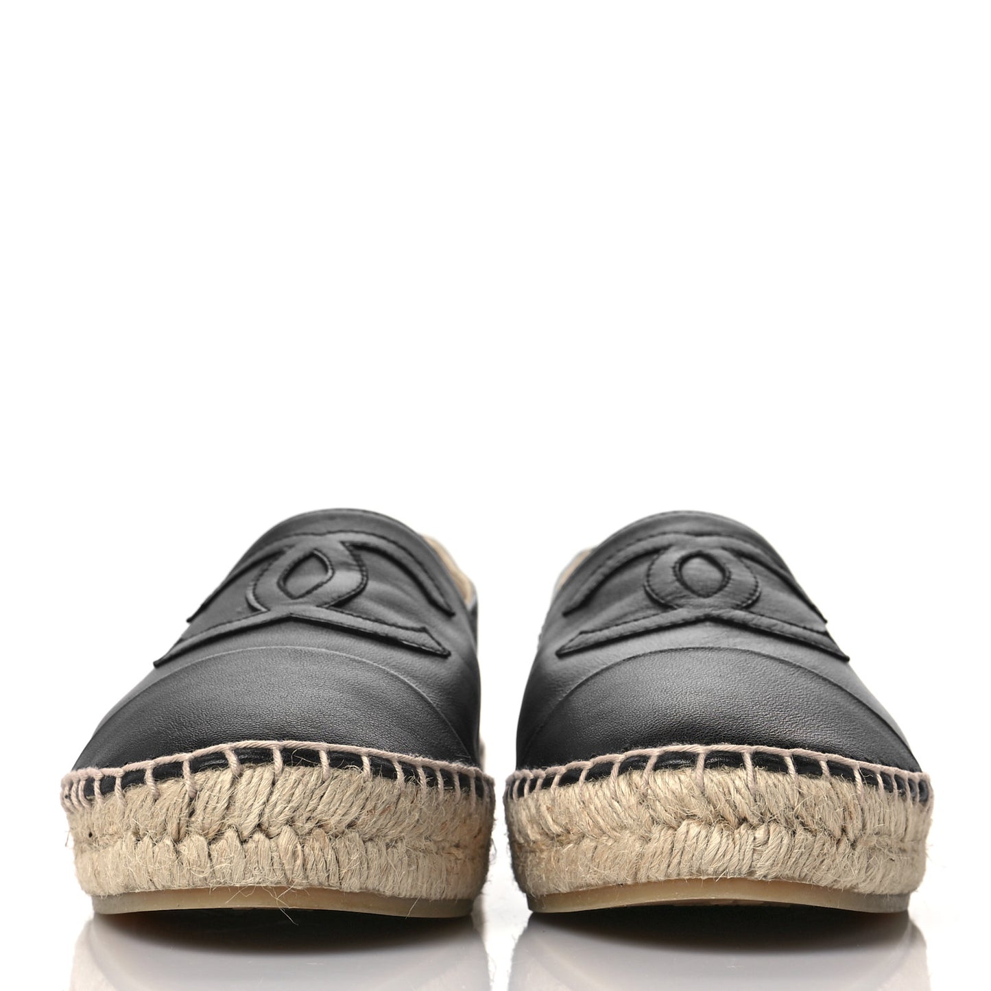 Lambskin CC Espadrilles 40 Black