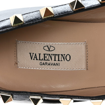 Valentino Garavani Nappa Rockstud Cross Strap D'Orsay 105mm Pumps 37 Black 6 of 7