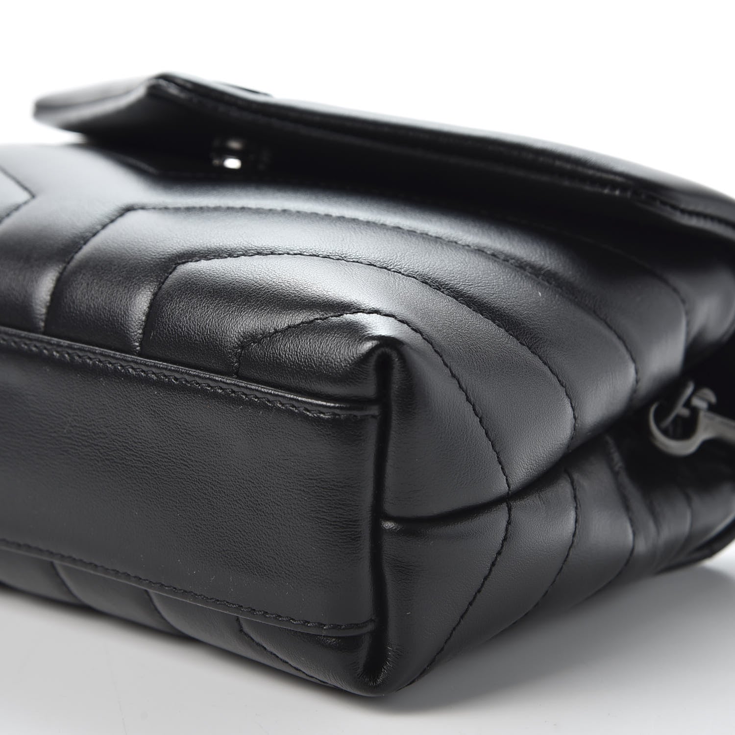 Saint Laurent Calfskin Y Quilted Monogram Toy Loulou Crossbody Bag Black 5 of 10