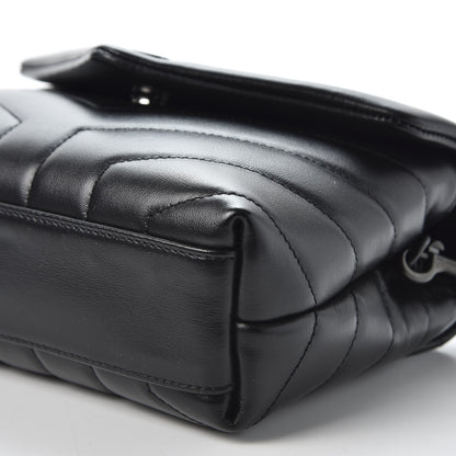 Saint Laurent Calfskin Y Quilted Monogram Toy Loulou Crossbody Bag Black 5 of 10