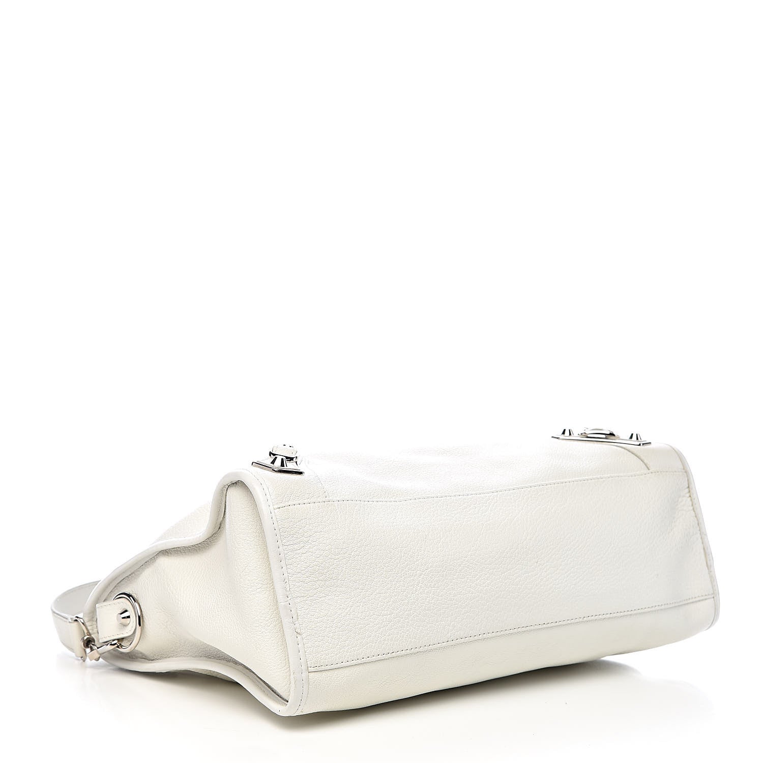 Balenciaga Chevre Silver Metallic Edge Hardware City White 4 of 10