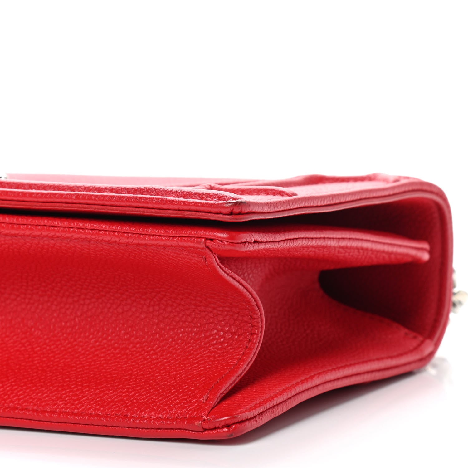 Christian Dior Grained Calfskin Small Diorama Flap Bag Red 11 of 11