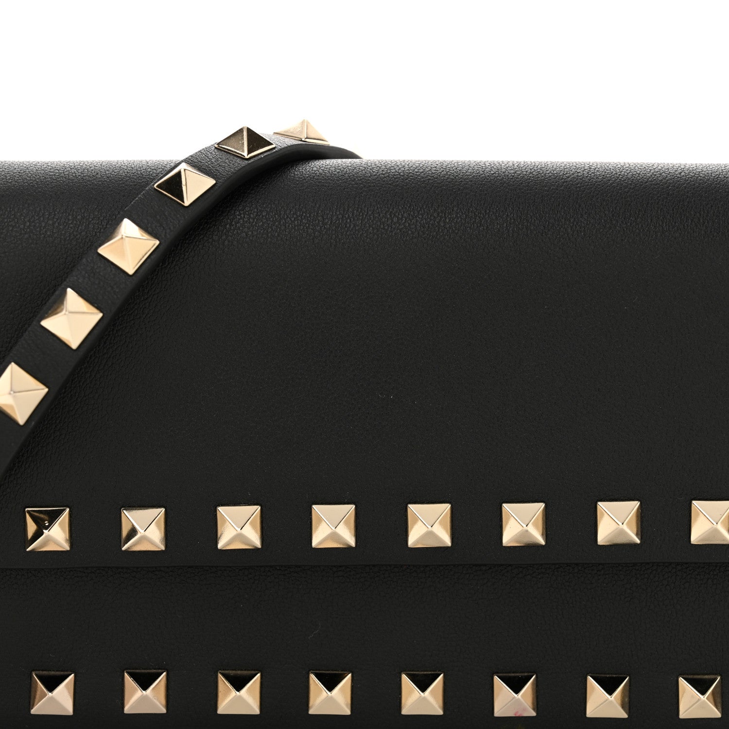 Valentino Garavani Calfskin Rockstud Flap Wallet On Strap Black 7 of 10