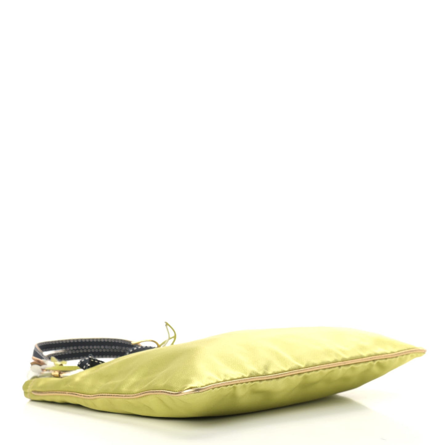 Satin Grosgrain Shopping Tote Bag Green