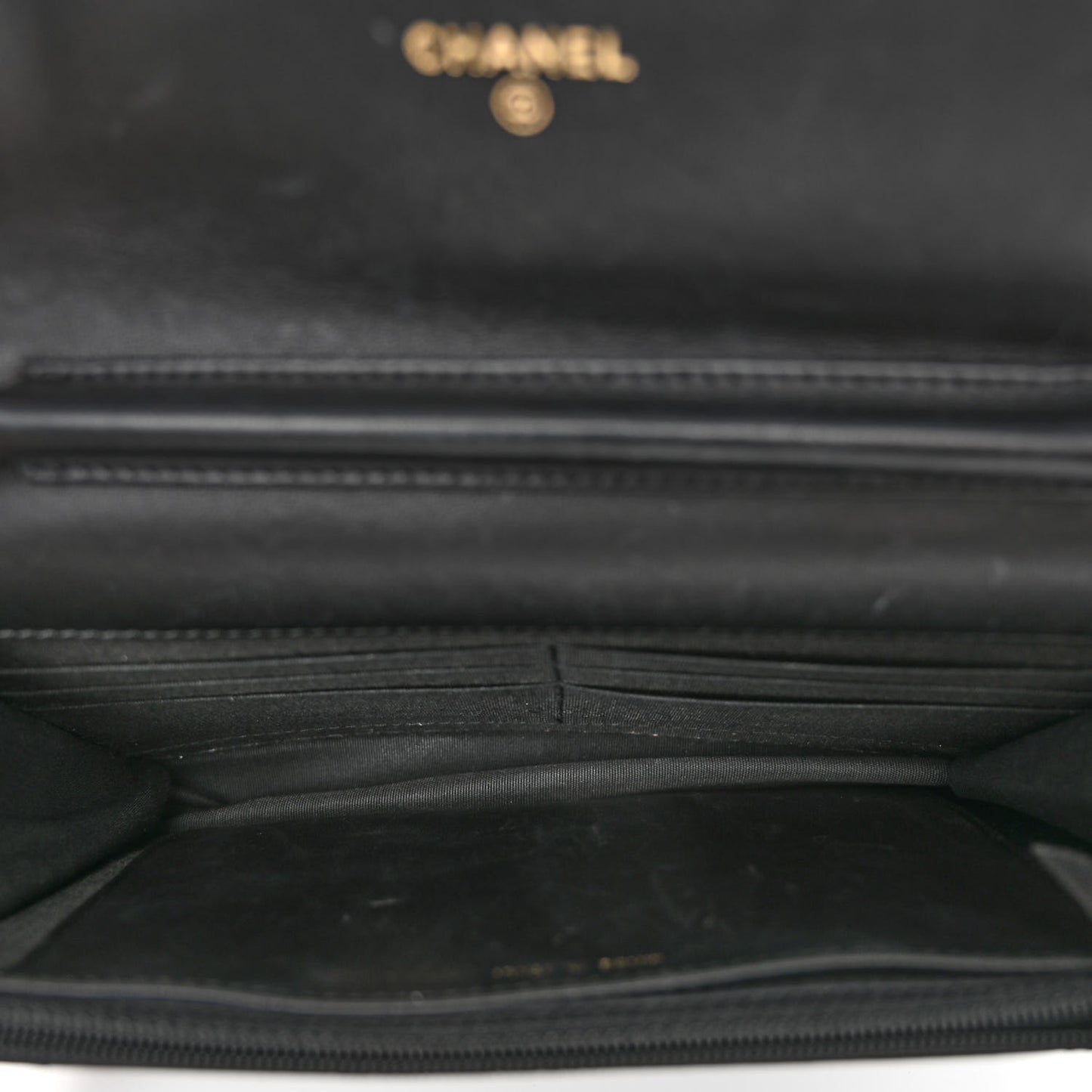 Lambskin Quilted Boy Wallet On Chain WOC Black