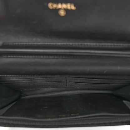 Chanel Lambskin Quilted Boy Wallet On Chain WOC Black 4 of 10