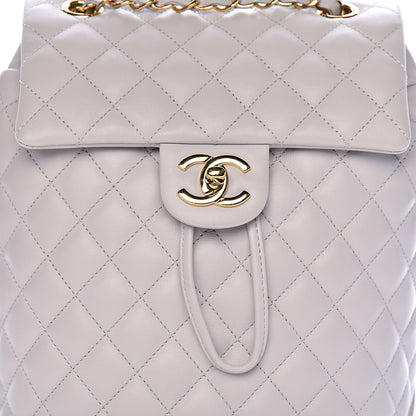 Chanel Calfskin Quilted Small Urban Spirit Backpack Light Grey 12 of 13