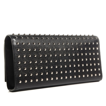 Saint Laurent Grain De Poudre Matelasse Monogramme Studded Clutch Black 3 of 8