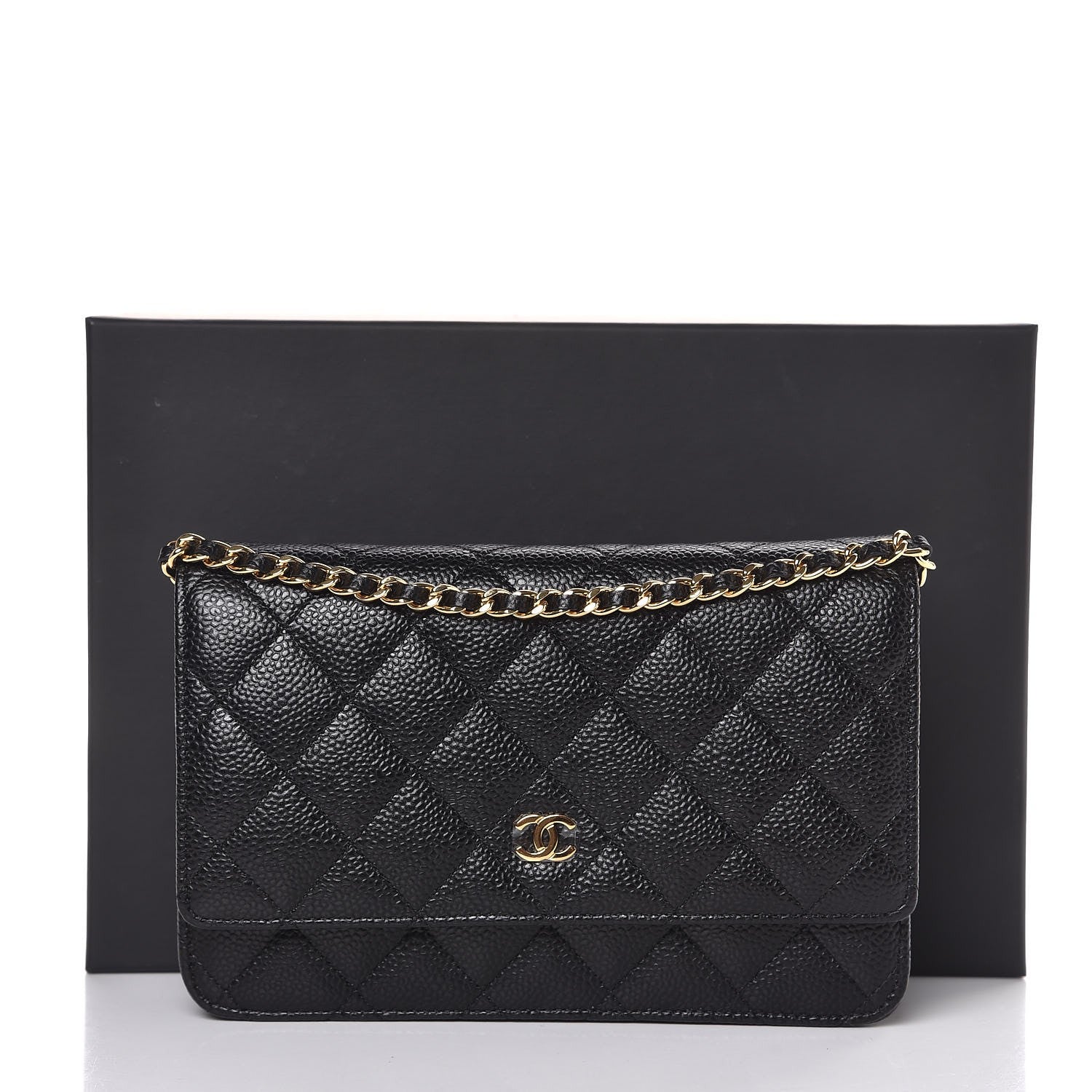Chanel Caviar Quilted Wallet On Chain WOC Black 9 of 9