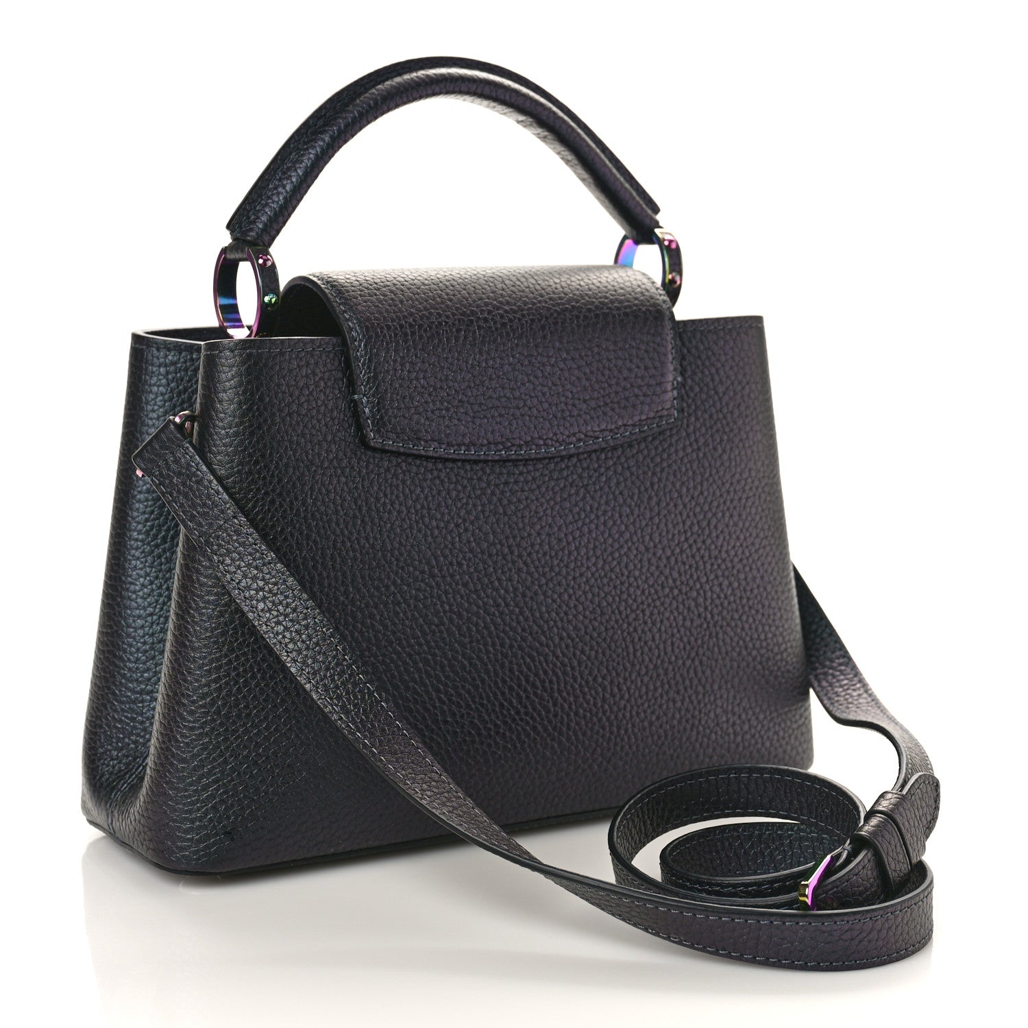 Louis Vuitton Taurillon Capucines BB Scarabeo Iridescent Black 3 of 8