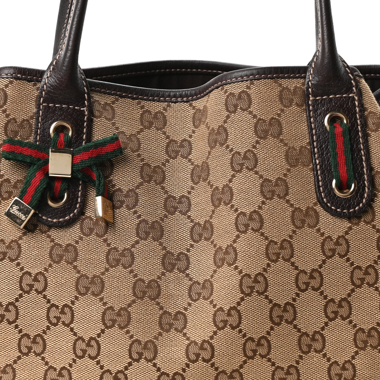 Gucci Monogram Medium Princy Tote Dark Brown 8 of 10
