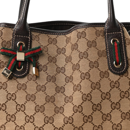 Gucci Monogram Medium Princy Tote Dark Brown 8 of 10