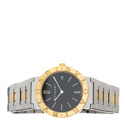 Bulgari Stainless Steel 18K Yellow Gold 33mm Quartz Watch Black 2 of 4