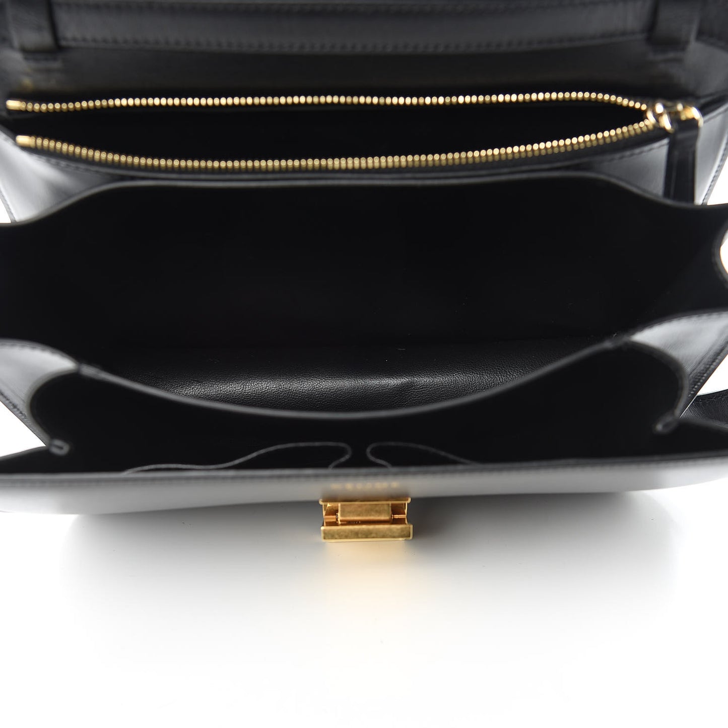 Box Calfskin Medium Classic Box Flap Bag Black