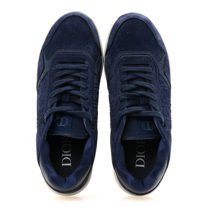 Christian Dior Suede Calfskin Oblique Mens B27 Uptown Low Top Sneaker 43 Navy Blue 2 of 9