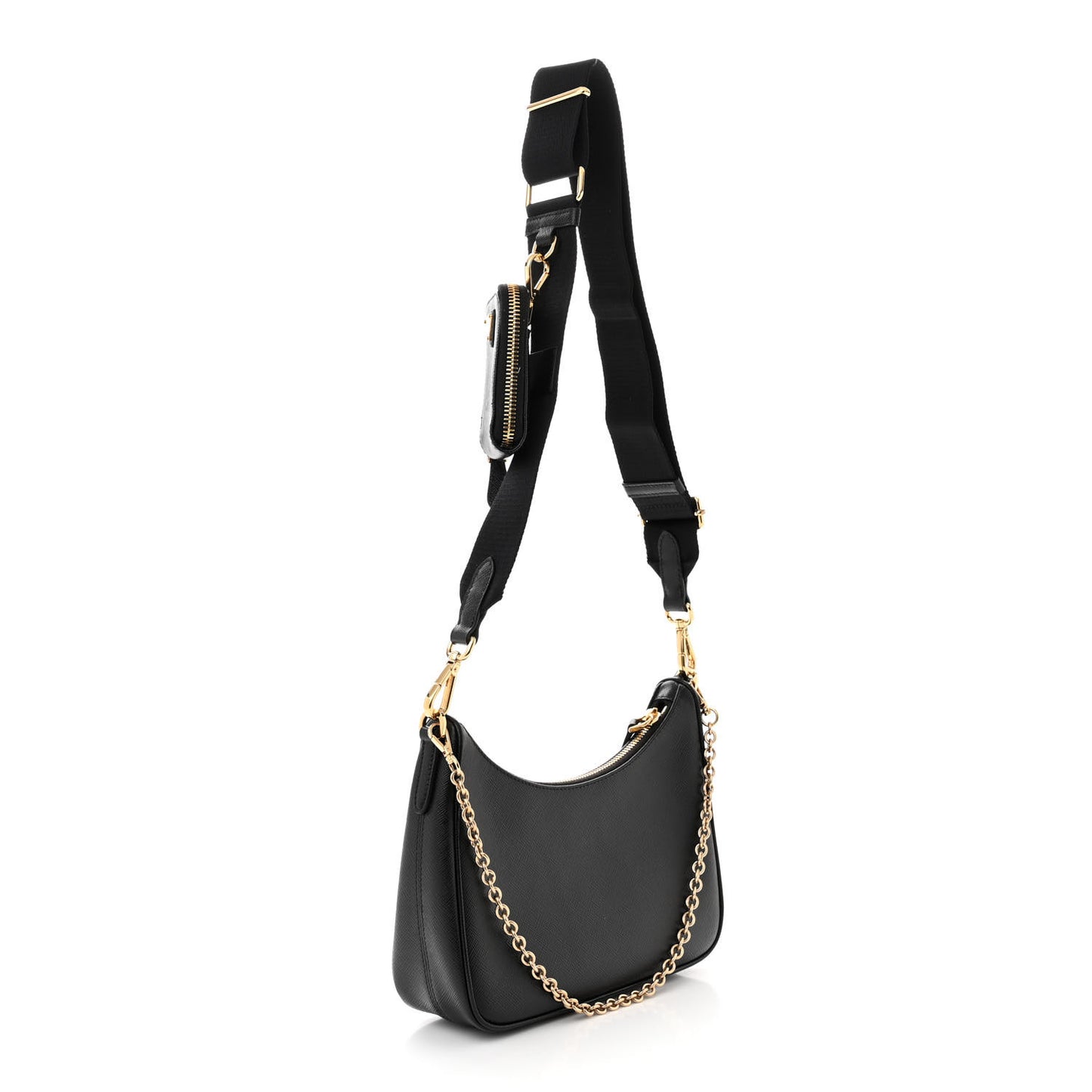 Saffiano Lux Re-Edition 2005 Shoulder Bag Black